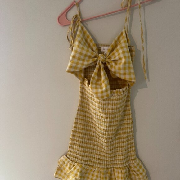 Mable yellow gingham plaid dress size small - Picture 3 of 14